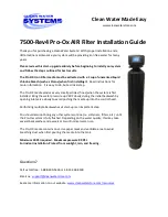 Clean Water Systems 7500-REV4 Installation Manual preview