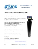 Clean Water Systems 7500-S User Manual preview