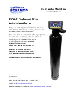 Предварительный просмотр 1 страницы Clean Water Systems 7500-S1 Installation Manual