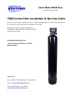 Предварительный просмотр 1 страницы Clean Water Systems 7500 Series Installation & Start?Up Manual