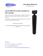 Preview for 1 page of Clean Water Systems PRO-OX 7000-SXT Installation & Start?Up Manual