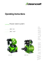 Preview for 1 page of CleanCraft 7522100 Operation Instructions Manual