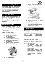 Предварительный просмотр 15 страницы CleanCraft flexCAT 16 H Instruction Manual