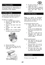 Предварительный просмотр 22 страницы CleanCraft flexCAT 16 H Instruction Manual