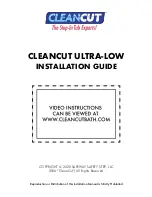 Preview for 1 page of CLEANCUT ULTRA-LOW Installation Manual