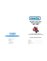 Preview for 1 page of Cleanfix KS 1100 Operation Instructions Manual