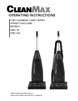 CleanMax CMC-1N Operating Instructions Manual preview