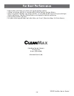 Preview for 12 page of CleanMax CMC-1N Operating Instructions Manual