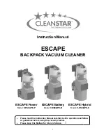 CleanStar ESCAPE Hybrid Instruction Manual предпросмотр