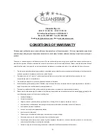 Preview for 14 page of CleanStar ESCAPE Hybrid Instruction Manual