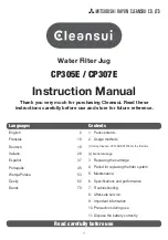 cleansui CP305E Instruction Manual preview