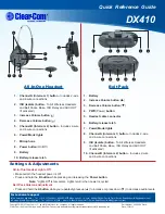 Предварительный просмотр 1 страницы Clear-Com DX410 Quick Reference Manual