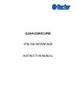 Clear-Com Eclipse IFB-104 Instruction Manual предпросмотр