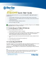 Clear-Com EclipseHX Quick Start Manual предпросмотр