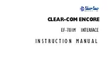 Clear-Com ENCORE EF-701M Instruction Manual предпросмотр