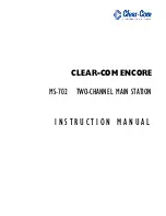 Предварительный просмотр 1 страницы Clear-Com ENCORE MS-702 Instruction Manual