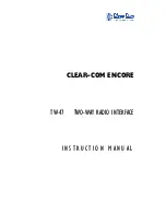 Clear-Com Encore TW-47 Instruction Manual предпросмотр