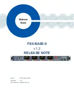 Предварительный просмотр 1 страницы Clear-Com FSII-BASE-II Quick Start Manual