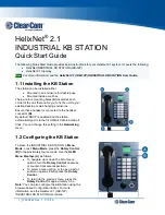 Preview for 1 page of Clear-Com HelixNet IKB-12P Quick Start Manual