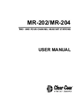 Предварительный просмотр 1 страницы Clear-Com MR-202 User Manual