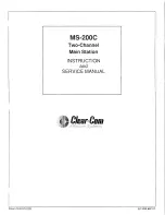 Clear-Com MS-200C Instruction And Service Manual предпросмотр