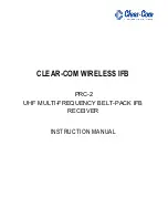 Предварительный просмотр 1 страницы Clear-Com PRC-2 Instruction Manual