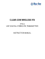 Предварительный просмотр 1 страницы Clear-Com PTX-3 Instruction Manual