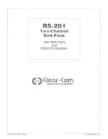 Clear-Com RS-201 Instruction And Service Manual preview