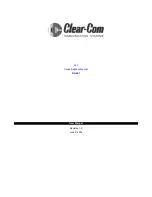 Clear-Com RS-600 Series Manual предпросмотр