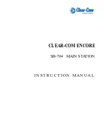 Clear-Com SB-704 Instruction Manual предпросмотр