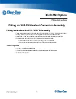 Preview for 1 page of Clear-Com XLR-7M Fitting Instructions Manual