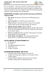 Preview for 10 page of Clear Comfort CCW50 Installation, Operation & Maintenance Manual