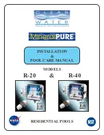 Clear Water MineralPURE R-20 Installation & Care Manual preview