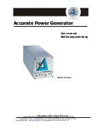 Clearaudio Accurate Power Generator User Manual preview