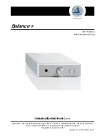 Preview for 1 page of Clearaudio Balance+ User Manual