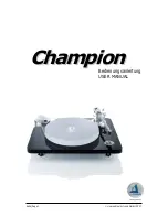 Clearaudio Champion User Manual preview