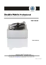 Предварительный просмотр 1 страницы Clearaudio Double Matrix Professional User Manual