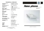 Preview for 1 page of Clearaudio Nano phono User Manual