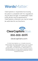 Предварительный просмотр 12 страницы ClearCaptions Blue Easy Reference