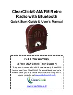 ClearClick AM/FM Retro Radio Quick Start Manual & User'S Manua preview