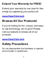 Preview for 2 page of ClearClick AV2HD 2.0 Manual