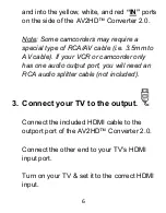 Preview for 6 page of ClearClick AV2HD 2.0 Manual