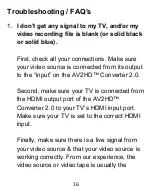 Preview for 16 page of ClearClick AV2HD 2.0 Manual