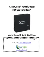 Preview for 1 page of ClearClick HD Capture Box 1080p Users Manual & Quick Start Manual