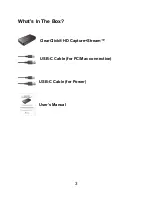 Preview for 3 page of ClearClick HD Capture+Stream Users Manual & Quick Start Manual