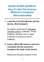 Preview for 2 page of ClearClick PORTABLE PHOTO & DOCUMENT SCANNER Quick Start Manual & User Manual