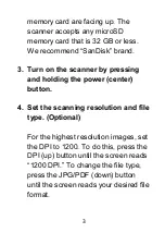 Preview for 3 page of ClearClick PORTABLE PHOTO & DOCUMENT SCANNER Quick Start Manual & User Manual