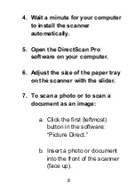 Preview for 8 page of ClearClick PORTABLE PHOTO & DOCUMENT SCANNER Quick Start Manual & User Manual