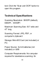 Preview for 30 page of ClearClick PORTABLE PHOTO & DOCUMENT SCANNER Quick Start Manual & User Manual