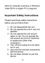 Preview for 31 page of ClearClick PORTABLE PHOTO & DOCUMENT SCANNER Quick Start Manual & User Manual